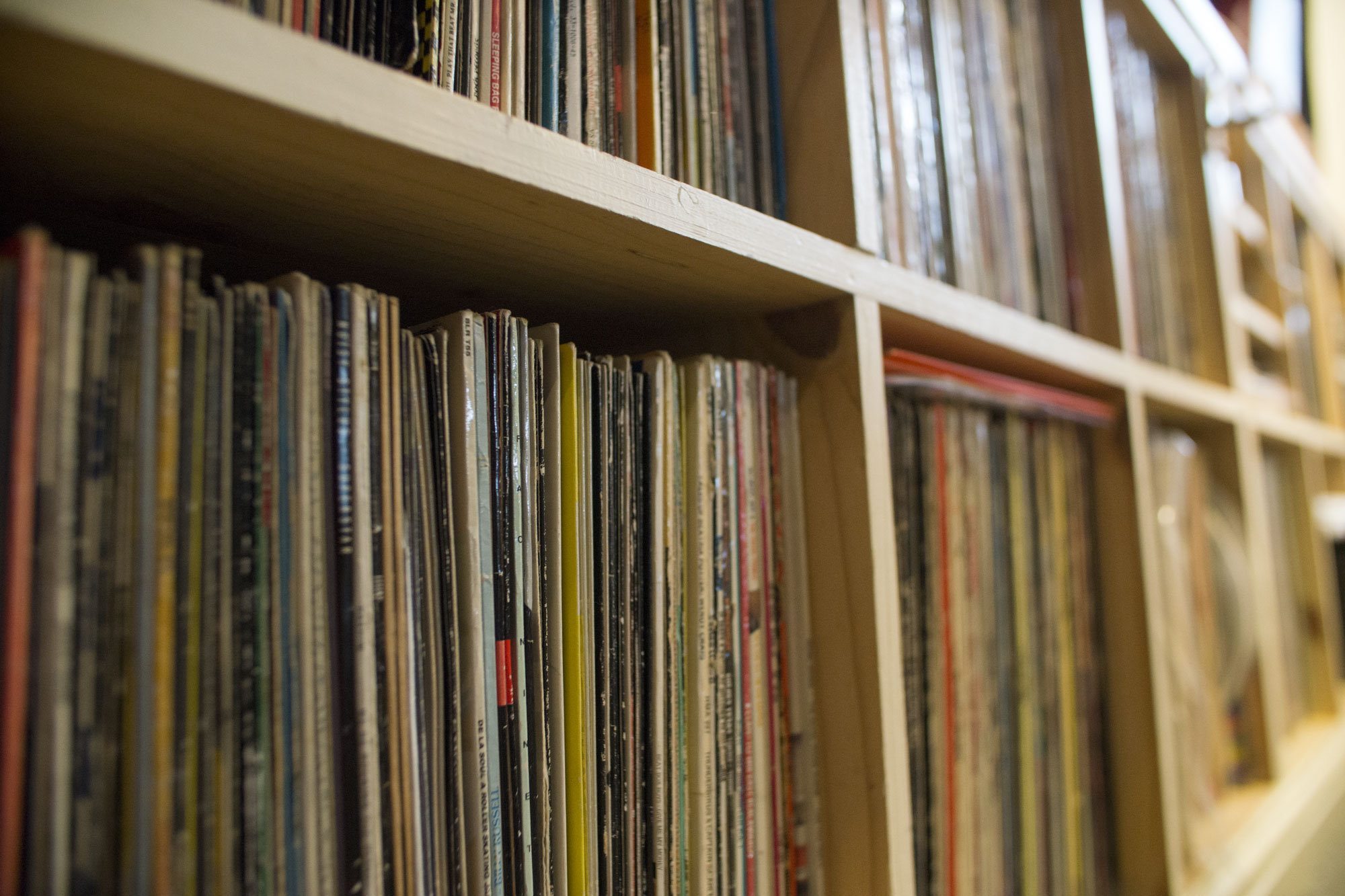 Vinyl collection shelves