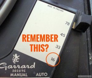 16 rpm vinyl record player