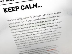 catalina itunes xml music app DJ software