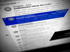 DJWORX press embargo product launch email