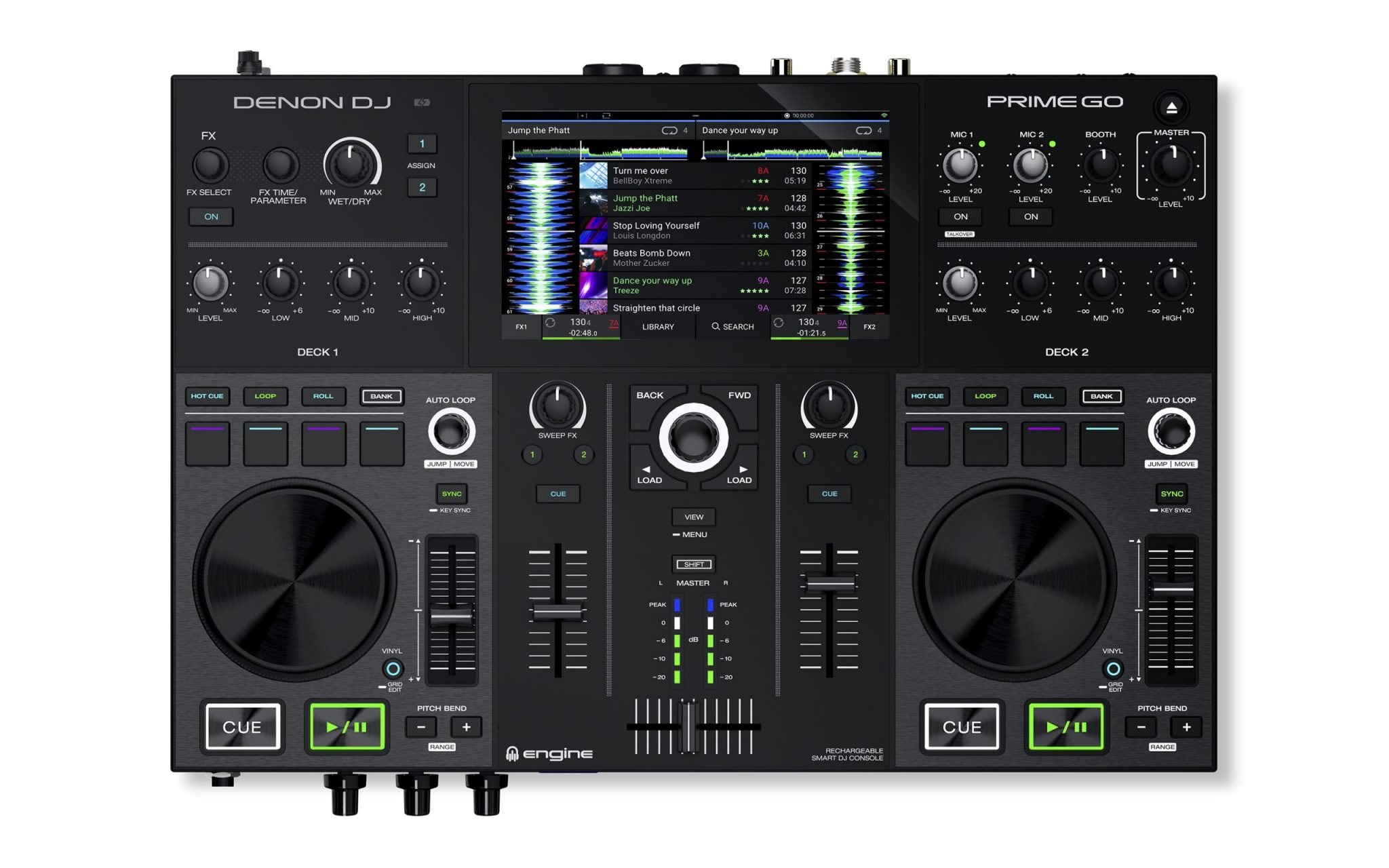Denon DJ Prime Go engine battery powered controller console NAMM 2020 (2)